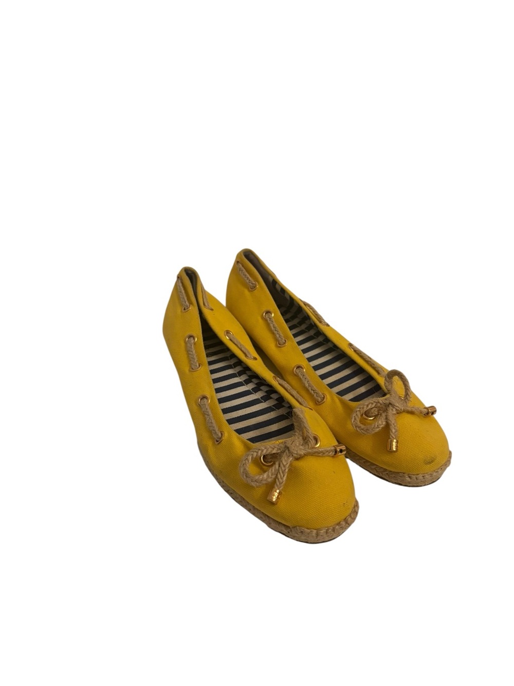 kate spade Yellow Canvas Bow Espadrille Flats